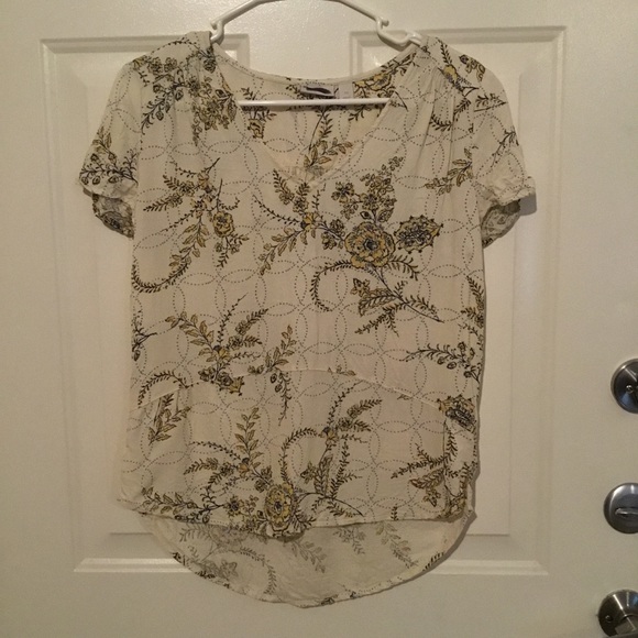 Hinge Print V-Neck Blouse (B) - Picture 2 of 6